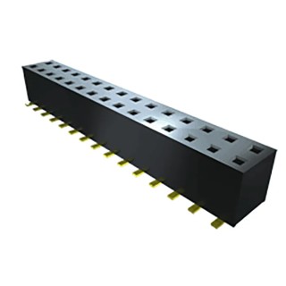 Samtec TLE Series Straight Surface PCB Socket 10-Contact 2 Row 2 mm Pitch Solder TLE-105-01-G-DV-A