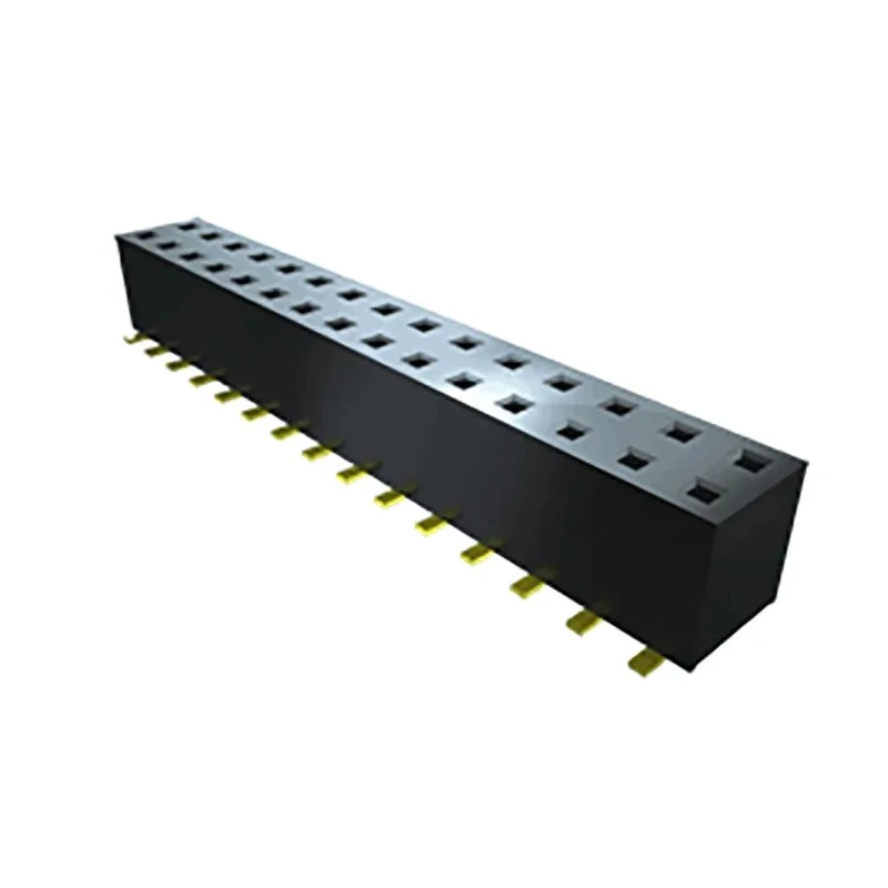 Samtec TLE Series Straight Surface PCB Socket 10-Contact 2 Row 2 mm Pitch Solder TLE-105-01-G-DV-A