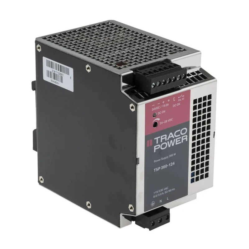 TRACOPOWER TSP Switched Mode DIN Rail Power Supply 360W 28V DC Output 15A 85–264V AC Input TSP 360-124