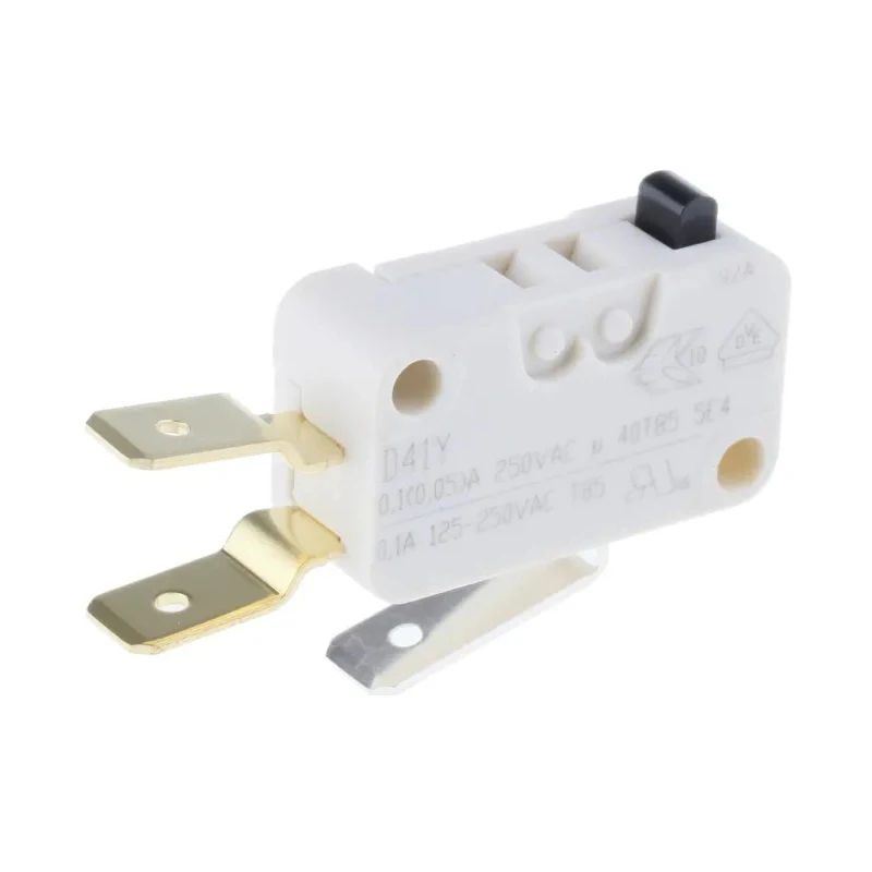 ZF Button Micro Switch with Tab Terminal, 100mA, 250 V AC, SPDT Contact Configuration, IP40, Miniature D413 V3AA