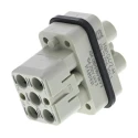 HARTING Heavy Duty Power Connector Insert 40A 690V Han Q Series Male 6 Contacts 09120063041