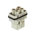 HARTING Heavy Duty Power Connector Insert 40A 690V Han Q Series Male 6 Contacts 09120063041