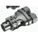 Wieland Lighting Connector Circular Twin Cable Mount 250V 20A IP66 IP68 IP69 Silver Plated Brass Contacts 96.031.0253.1