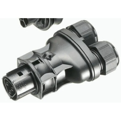 Wieland Lighting Connector Circular Twin Cable Mount 250V 20A IP66 IP68 IP69 Silver Plated Brass Contacts 96.031.0253.1