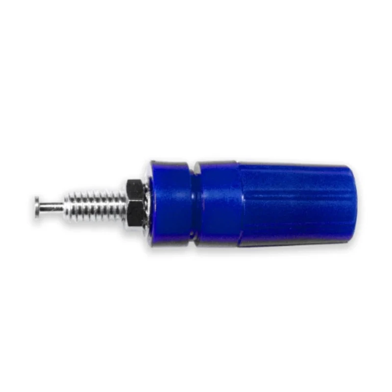 Mueller Electric Blue 15A Binding Post with Brass Contacts Nickel Plated 9.53 mm Hole Diameter BU-P3760-6