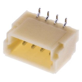 JST SH Series Straight Surface PCB Header 4 Contacts 1 mm Pitch 1 Row Shrouded BM04B-SRSS-TB(LFSN)