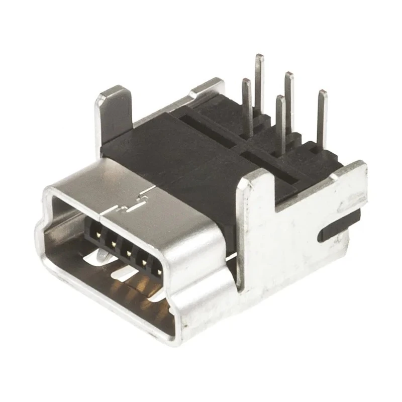 Molex USB 2.0 Right Angle Through Hole Female 1 Port USB Type B Connector 30V 1A 54819-0519