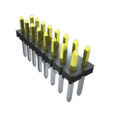 Samtec TLW Series Straight Through Hole Pin Header 16 Contacts 2.54 mm Pitch 1 Row Unshrouded TLW-116-06-T-S
