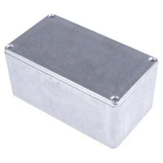 RS PRO Die Cast Aluminium EMI/RFI Shielded Silver Lid Enclosure, IP65, 55.1 mm x 114.4 mm x 63.7 mm IP65