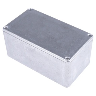 RS PRO Die Cast Aluminium EMI/RFI Shielded Silver Lid Enclosure, IP65, 55.1 mm x 114.4 mm x 63.7 mm IP65