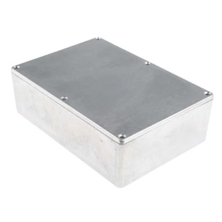 RS PRO Silver Shielded Die Cast Aluminium Enclosure IP67 55 mm x 171.9 mm x 120.9 mm IP67