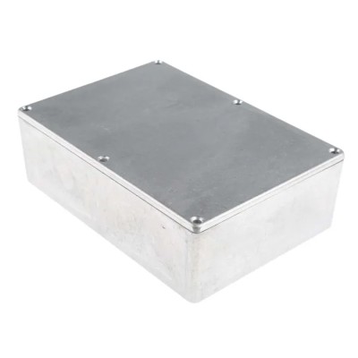 RS PRO Silver Shielded Die Cast Aluminium Enclosure IP67 55 mm x 171.9 mm x 120.9 mm IP67