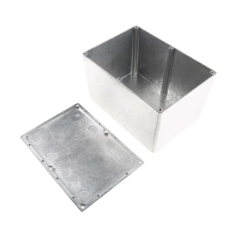RS PRO Silver Die Cast Aluminium Shielded Enclosure with Silver Lid, IP67, 171.9 mm x 120.9 mm x 106 mm IP67