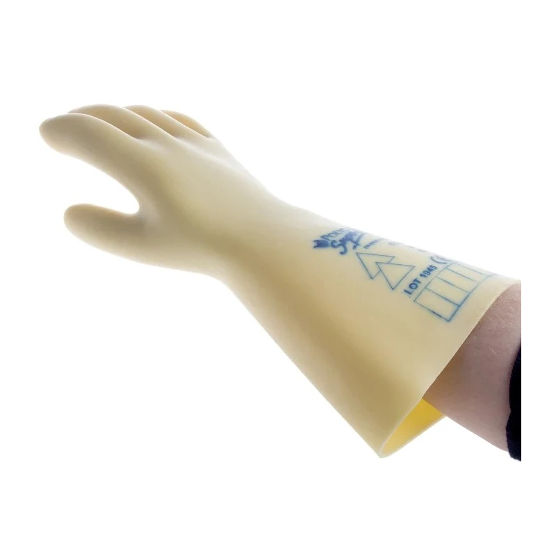 Polyco Healthline Electricians Gloves Yellow Latex Electrical Insulating Gloves Size 9 RE2360/09