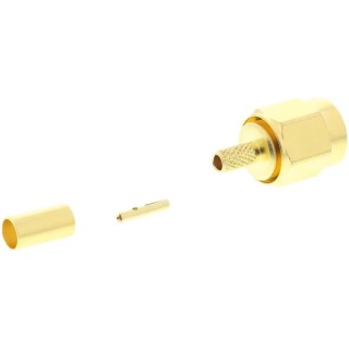 Telegartner SMA Series Coaxial Connector Cable Male SMA 50 Ω Straight Body Crimp J01150R0011