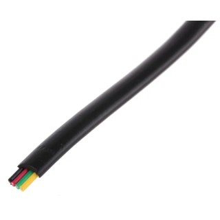 Decelect 4 Core Flame Retardant Telephone Cable Black Sheath 50 m SPE191356