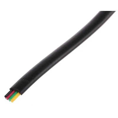 Decelect 4 Core Flame Retardant Telephone Cable Black Sheath 50 m SPE191356