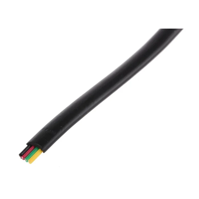 Decelect 4 Core Flame Retardant Telephone Cable Black Sheath 50 m SPE191356