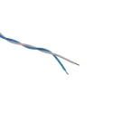 Decelect 2 Core Telephone Cable, 1 x 0.5 mm, White, Blue Sheath, 100 m SPE191371