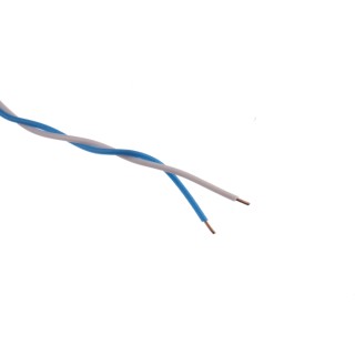 Decelect 2 Core Telephone Cable, 1 x 0.5 mm, White, Blue Sheath, 100 m SPE191371