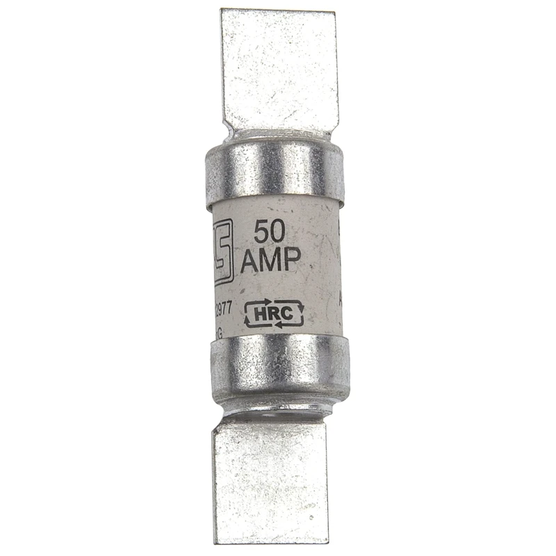 RS PRO 50A British Standard HRC Fuse F2 415 V AC, 250 V DC, Blade Tag, Series ESD 521-2977