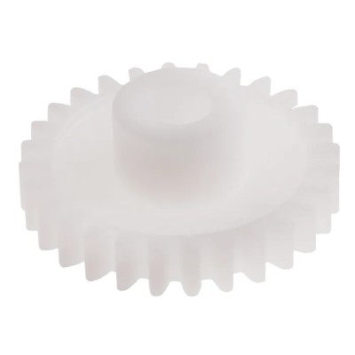 RS PRO Polyoxymethylene 28 Teeth Spur Gear 0.8 Module 5mm Bore 22.4 mm Pitch Diameter 10 mm Hub Diameter 521-7304