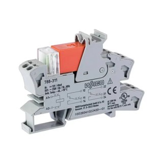 WAGO 788 Series Electromechanical Interface Relay, DIN Rail Mount, 12V DC Coil, DPDT Contact, 36mA Coil Current 788-311