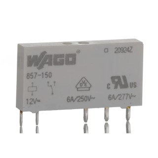 WAGO Power Relay 12V dc Coil 6A Switching Current SPDT 857-150