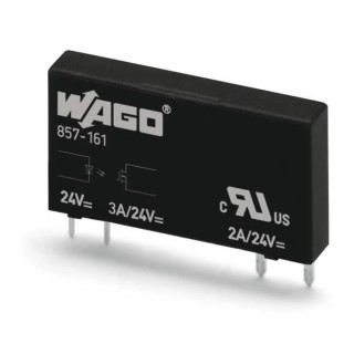 WAGO 857 Series Solid State Relay 3 A Load Plug-in Mount 24 V dc Load 30V dc Control 857-161
