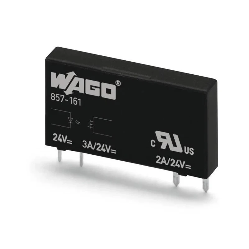 WAGO 857 Series Solid State Relay 3 A Load Plug-in Mount 24 V dc Load 30V dc Control 857-161