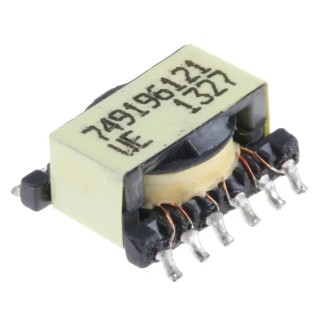 Wurth Elektronik Surface Pulse Transformer 1:1:1:1:1:1 Turns Ratio, 14.7µH Primary Inductance, 344mΩ Primary 749196121