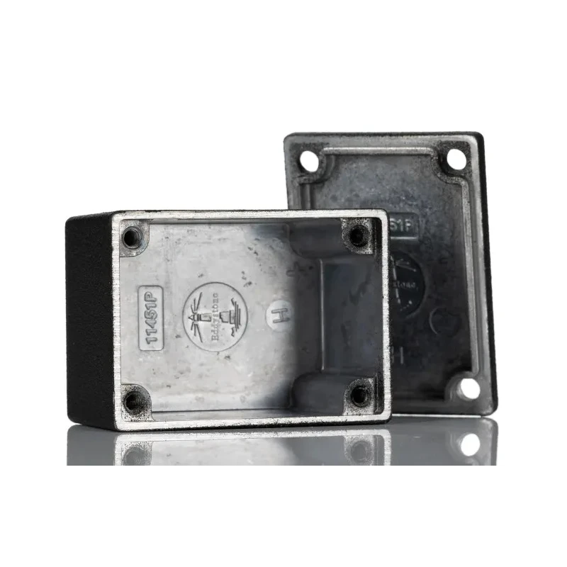 Hammond Flanged 1590 Series Black Black Lid Die Cast Aluminium Enclosure IP54 31 mm x 38 mm x 53 mm 1590HBK