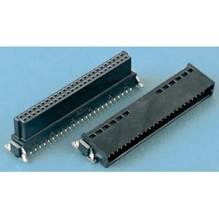 ERNI SMC Series Straight Surface PCB Socket 12-Contact 2 Row 1.27 mm Pitch Solder 154717 / 154717-E