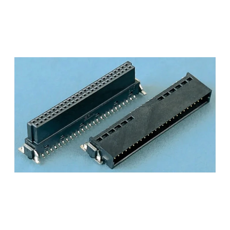 ERNI SMC Series Straight Surface PCB Socket 12-Contact 2 Row 1.27 mm Pitch Solder 154717 / 154717-E