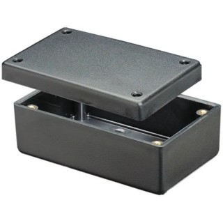 Hammond 1594 Series Black Black Lid Flame Retardant ABS Enclosure IP54, 55.1 mm Height, 131.5 mm Length, 66.3 mm Width 