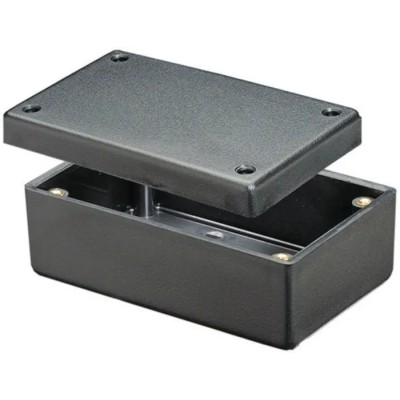 Hammond 1594 Series Black Black Lid Flame Retardant ABS Enclosure IP54, 55.1 mm Height, 131.5 mm Length, 66.3 mm Width 