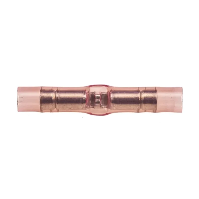 TE Connectivity PIDG Butt Splice Connector, Red, Insulated, Tin 16 AWG 320559