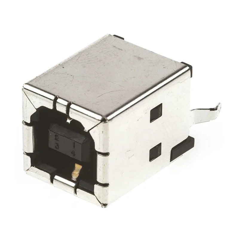 TE Connectivity Straight Through Hole Female 1 Port USB Type B USB Connector USB 2.0 5787834-1