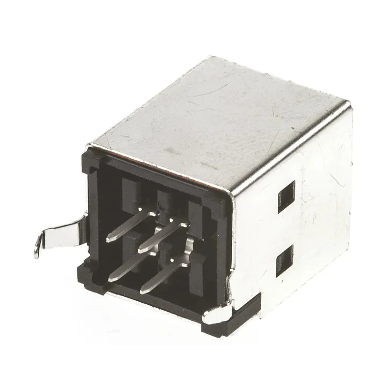 TE Connectivity Straight Through Hole Female 1 Port USB Type B USB Connector USB 2.0 5787834-1