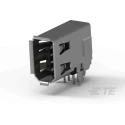 TE Connectivity IEEE 1394 6 Way Right Angle Through Hole Firewire Connector Female 5787956-1