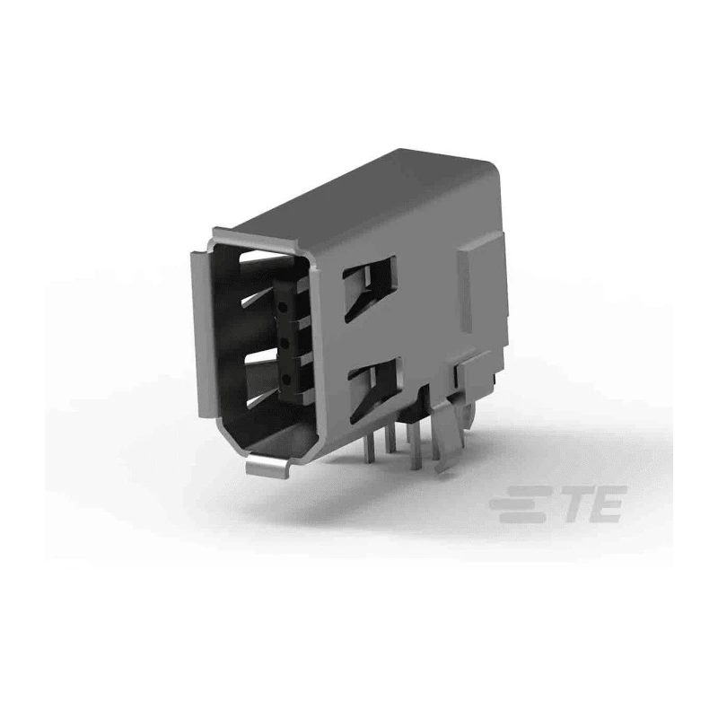TE Connectivity IEEE 1394 6 Way Right Angle Through Hole Firewire Connector Female 5787956-1