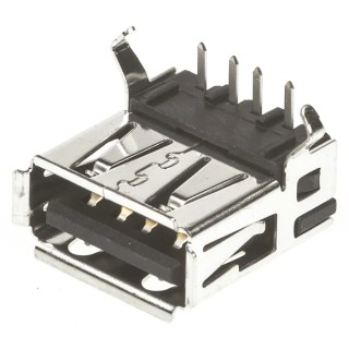 TE Connectivity Right Angle Through Hole Female USB Type A IP68 USB Connector USB 2.0 292303-1