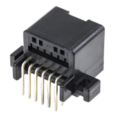 TE Connectivity MULTILOCK 040 Automotive Connector Female Black Through Hole 12 Way 5A Solder Termination 174051-2