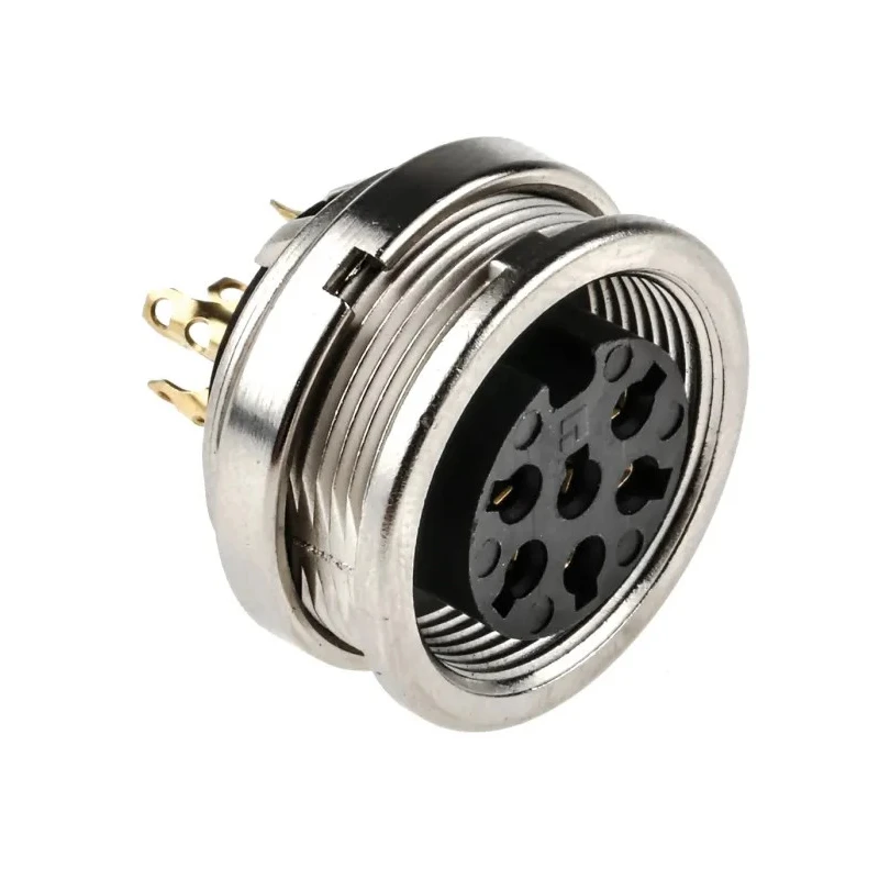 Lumberg 6 Pole Straight M16 DIN Panel Mount Female Socket Connector 5A 250V AC KFV 60