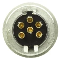 Lumberg 6 Pole Straight M16 DIN Panel Mount Female Socket Connector 5A 250V AC KFV 60