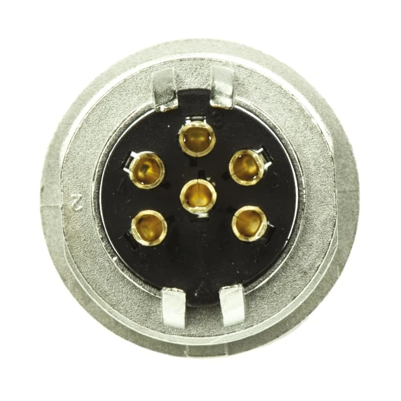 Lumberg 6 Pole Straight M16 DIN Panel Mount Female Socket Connector 5A 250V AC KFV 60