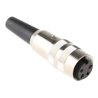 Lumberg 4 Pole Straight M16 DIN Socket Cable Female Threaded, 5A 250V ac IP40 KV 40