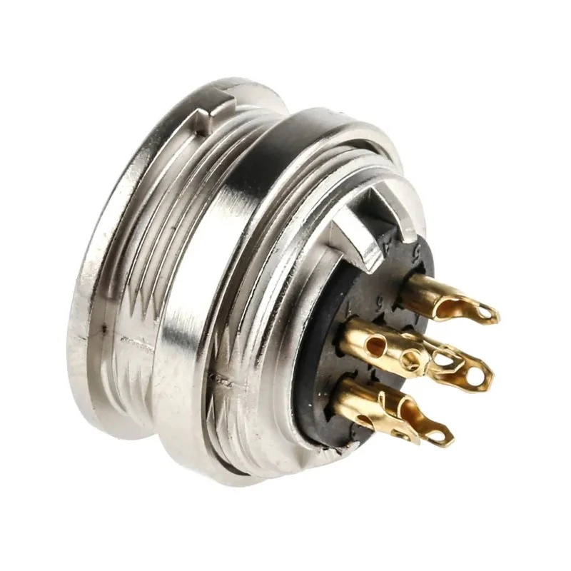 Lumberg 6 Pole Straight M16 DIN Panel Mount Female Socket Connector 5A 250V AC KFV 60