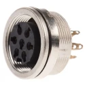 Lumberg 7 Pole Straight M16 DIN Socket Panel Mount Female Threaded 5A 250V AC IP68 0304 07