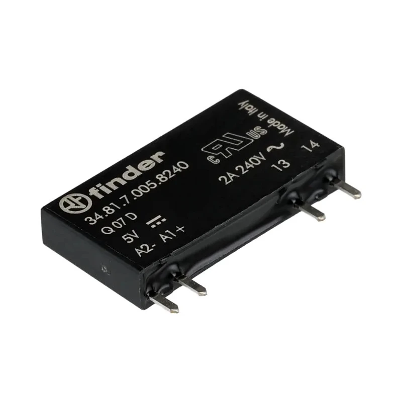 Finder 34 Series Solid State Relay 2A Load PCB Mount 240V AC Load 10V DC Control 34.81.7.005.8240